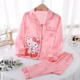 thumbnail image 1 of Sanrio-Pijama de Hello Kitty para niños, traje de dormir de manga larga, Cinnamoroll, Kuromi, Anime para el hogar, ropa de dormir para estudiantes, otoño, 1 of 4