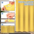 thumbnail image 6 of Dznils Waffle Weave Shower Curtain, Thick Weighted Bathroom Curtain with Hooks, Water Repellent, Yellow, 72"x72", 6 of 10