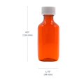 thumbnail image 5 of Ezy Dose Amber Liquid Oval Bottle &ndash; 3 ounce (oz) with Push-Turn Cap &ndash; Case of 110 (Item #30681) EZY DOSE NA, 5 of 5