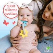 Dr. Brown's Learning Loop Fox, Multi-Texture Baby Teether Rings, 100% Silicone, 3 Months+, 1-Pack