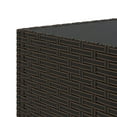 thumbnail image 3 of vidaXL Square Garden Coffee Table Brown 50x50x30 cm Poly Rattan, 3 of 4