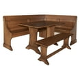 thumbnail image 6 of Linon Midwest Wood Corner Dining Breakfast Nook with Table and Storage, Seats 5-6, Pecan, 6 of 6