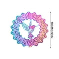 REYYOISKA 3D Color Rotating Wind Hummingbird Garden Hanging Decoration