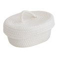 thumbnail image 1 of GUOOL Multi Purpose Cotton Rope Storage Basket Shelf Basket Oval Desktop Organizer for Milk White, 1 of 2