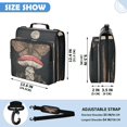 thumbnail image 3 of Mushroom-moth Printed Zipper Binder with Handle&Shoulder Strap 2 inch 3 Ring 500+300 Sheet Capacity File Folder Organizer, 3 of 8