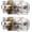 Brushed Nickel, variant on Keyed Entry Door Knobs Interior/Exterior 2 Pack, Classic Keyed Bedroom/Bathroom Door Knobs Entrance Lockset, Square Base Doorknobs with Matte Black Finish