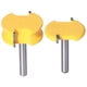 thumbnail image 1 of 2Pcs Router Bit Set 1/4in Shank Silver Yellow Bead Joint Routers Bits for Woodworking, 1 of 5
