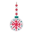 thumbnail image 3 of Melrose International Wood Bead Snowflake Ornaments - Rustic Winter Decor - Set of 12 Red, 3 of 5