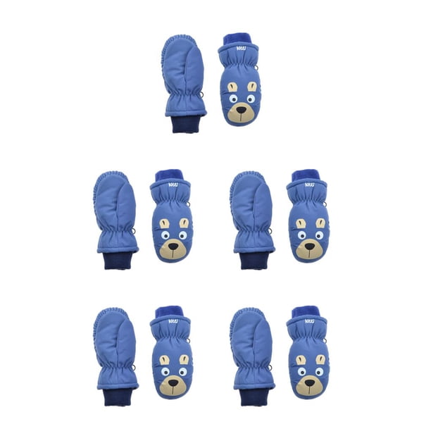 Monstrate 6 pares de manoplas para niños, dibujos animados impermeables para invierno, equipo deportivo, suministros de esquí, patrones, Type2 NO2