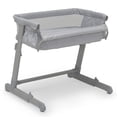 thumbnail image 1 of GAP babyGap Whisper Moisés para dormir junto a la cama con malla transpirable y alturas ajustables - Cuna portátil liviana - Fabricada con materiales sostenibles, rayas grises, 1 of 5