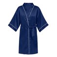 thumbnail image 6 of Frostluinai Silk Robes for 5-14 Years Short Kimono Robes Solid 3/4 Sleeve Knee Length Bathrobes for Spa Wedding Birthday Party, 6 of 9