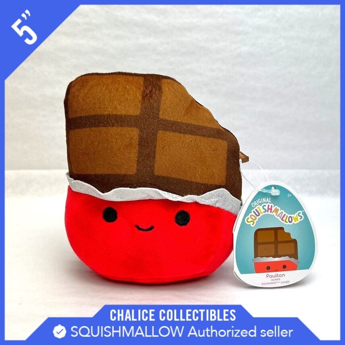 Squishmallow Kellytoy Plush Snacks Squad Paulton The Chocolate Bar 5