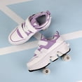 thumbnail image 5 of Boys Girls 2-in-1 Roller Skates & Sneakers Unisex Retractable Wheels Outdoor Fun & Fitness Kick Roller Shoes Children Best Gift, 5 of 12