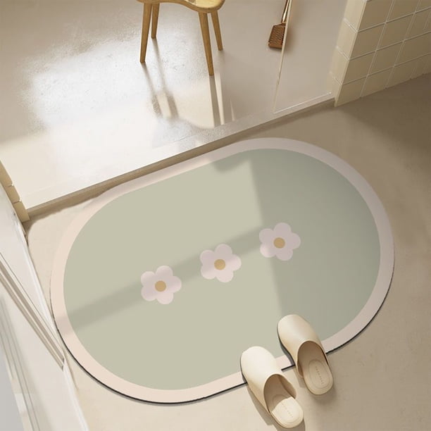 Ganfancp Diatomita Baño Absorbente de Agua Alfombrillas Puerta de Baño Antideslizante Pie Alfombrillas Lavabo Wc Alfombrillas de Secado Rápido Liquidación Ventas Hoy Ofertas Prime Alfombrillas X 1