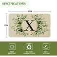 thumbnail image 3 of Spring Eucalyptus Leaves Monogram Letter X Door Mat 30 X 17 Inch Family Last Name Initial Welcome Doormat Indoor Outdoor Entrance Floor Rug Non Slip Spring Summer Decor Rubber Mats, 3 of 6