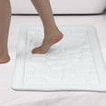 thumbnail image 2 of Unique Bargains Shell Pattern Bath Mat Memory Foam Non-Slip Bath Rugs White 20" x 32", 2 of 6