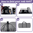 thumbnail image 5 of Gresahom Custom Nap Mat for Toddler Boys and Girls, Sleeping Bag with Pillow and Blanket for Preschool, Sleeping Mat for 3-15 Years, Cozy Nap Mat Set for Daycare, Back to School Gift, Baseball Sports, 5 of 9