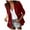 Red, variant on IROINNID Women's Blazer Jacket Long Sleeve Solid Color Peak Lapel Outwear, Comfy Turn-Down Collar Pockets Leather Jacket