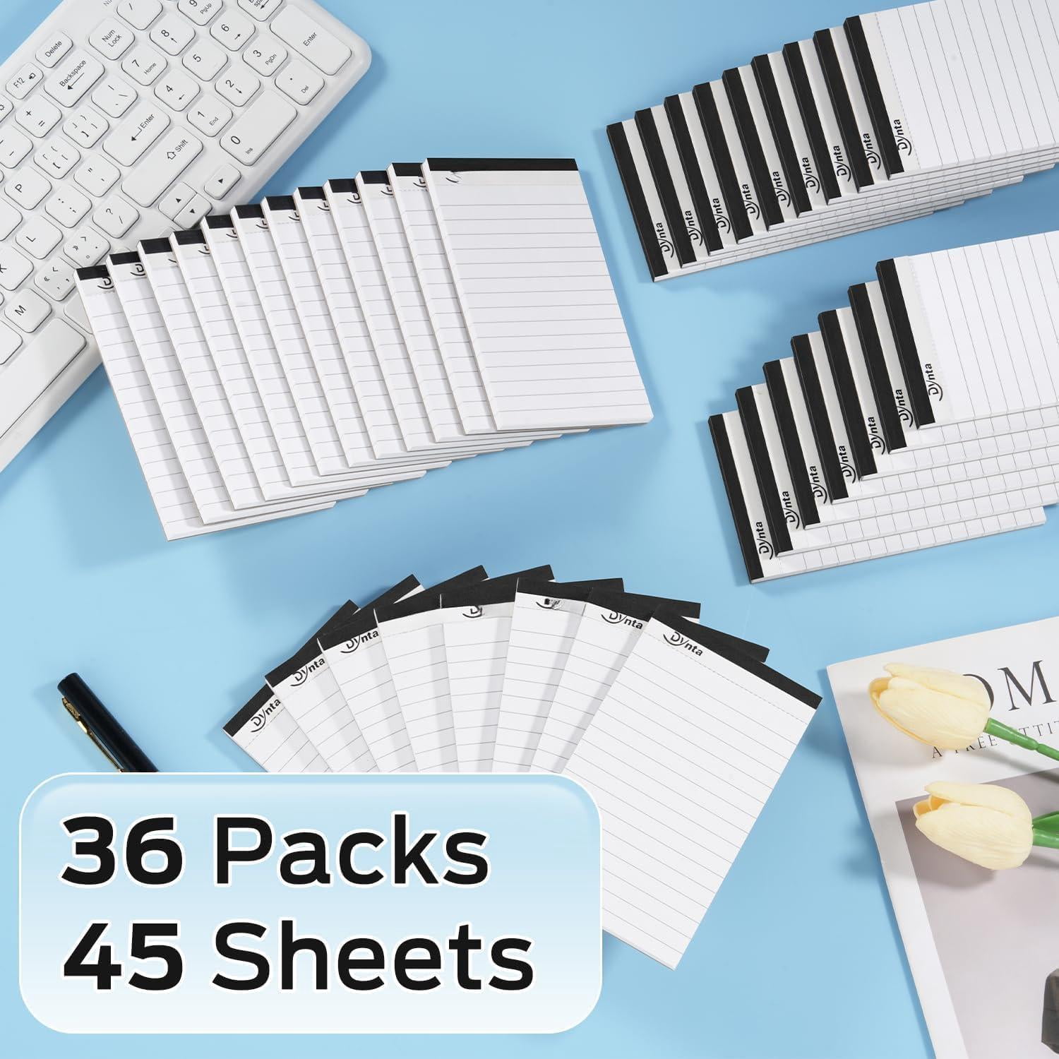 36 Note Pads  3x5 In Small Notepad 80gsm White Lined Scratch For Writing 45 Sheets Per Memo Pad Jotting Down Quick Notes Grocery And Shopping Lists