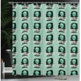 thumbnail image 3 of Ambesonne Alien Shower Curtain, Extra-Terrestrial Want to Art, 69"Wx75"L, Pale Seafoam Sea Green, 3 of 4