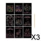 thumbnail image 1 of Paquete de 2-4 kits de manualidades de papel para rascar, 9 piezas, para hacer tarjetas, álbumes de recortes, regalo 3 piezas, 1 of 10