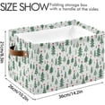thumbnail image 4 of GZHJMY Storage Basket Watercolor Christmas Trees Foldable Canvas Laundry Baskets Bin Waterproof Inner Layer with Sturdy Handles for Toy Nursery Blanket Clothes 2 Pack, 4 of 7