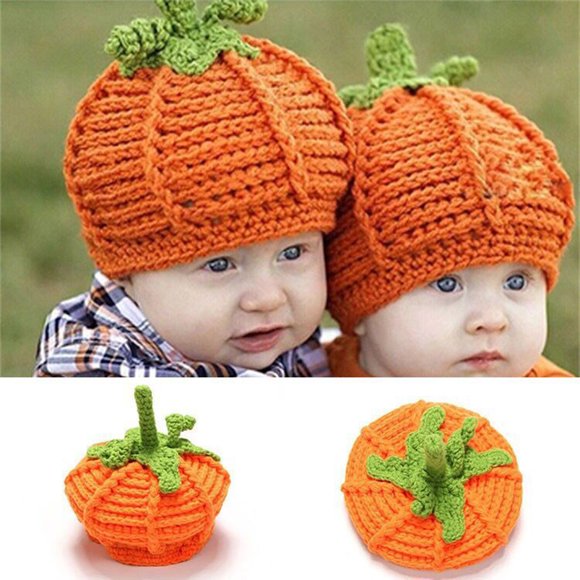 DPTALR Infant Child Halloween Caps Ornament Crochet Cute Kids Hats