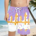 thumbnail image 2 of BOBOGOJP Blue Ice Cream Boys Swim Trunks Baby Kids Swimwear Summer Toddler Beach Board Shorts 2T-XL Purple for Size 5-6 Years, 2 of 7