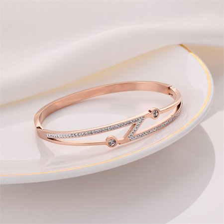 Cross-Border Foreign Trade Titanium Steel Bracelet Women S Fashion Simple Bracelet Bracelet Bracelet Luxury Non-Fading Bracelet Spot Wholesale