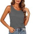 thumbnail image 4 of SHTXOZHI Deep V Back Tank Tops for Women Sleeveless Wide Straps Workout Tanks Beach Going-Out Casual Tank Tops Blouses, 4 of 6