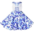 thumbnail image 1 of Girls Dress Blue Flower Doll Costume Surprise Party Swing Dress 8 Years, 1 of 5