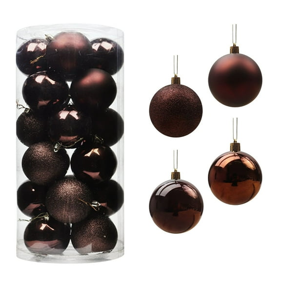 Tepsmf Black and Friday Store Large Christmas Ball Ornaments 8cm 24pcs Hanging Tree Ornament Decorations Shatterproof Vintage Mercury Balls