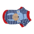 thumbnail image 4 of Traje para mascotas con dibujos animados, camisa fina para perros, sudaderas a rayas, ropa de otoño e invierno para mascotas, para cachorros pequeños y medianos, azul oscuro XL, 4 of 14