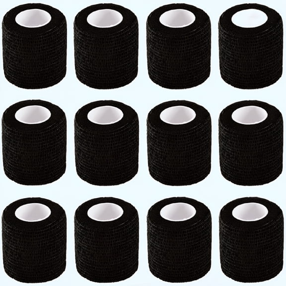 XIRQI Self Adhesive Bandage Wrap 2" | 12 Rolls x 5 Yards Stretch Self-Adherent Tape Cohesive Bandage,First Aid Tape for Sports,Wrist,Ankle,Athletic,Sprains & Swelling