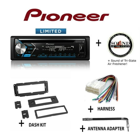 Pioneer DEH-S4010BT CD Receiver + Best Kit BKCDK640 Dash Kit + BHA1858 Harness + BAA4 Antenna Adapter + SOTS Air (Best Value 4k Receiver)