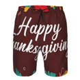 thumbnail image 3 of Logiee Happy Thanksgiving Print Mens Swim Trunks Quick Dry Board Shorts,Breathable Hawaii Beach Shorts Swimwear Bathing Suits-Small, 3 of 6