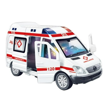 Ambulance Vehicles Car Model Car Toy for Kids, Simulation Sound and Light>