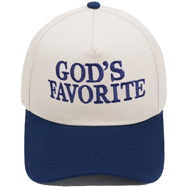 Gorra de béisbol lisa de algodón bordada con la inscripción «GOD'S FAVORITE»