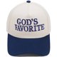 thumbnail image 1 of Gorra de béisbol lisa de algodón bordada con la inscripción «GOD'S FAVORITE», 1 of 1