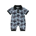 thumbnail image 2 of 0-18M Baby Boys Gentleman Jumpsuits 3M 6M 12M 18M Casual Cow Bull Head Print Short Sleeve Romper for Newborn, 2 of 10