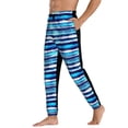 thumbnail image 3 of Kdxio Ice Blue Stripes Pattern Joggers,Sweatpants for Men with Pockets-3X-Large, 3 of 5