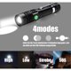 thumbnail image 3 of Dinheiro Linterna Antorcha, Linterna LED Recargable USB Ultra Potente, 4 Modos IP44 Impermeable Militar con Zoom para Acampar Senderismo (Batería Recargable 18650 Incluida), 3 of 5