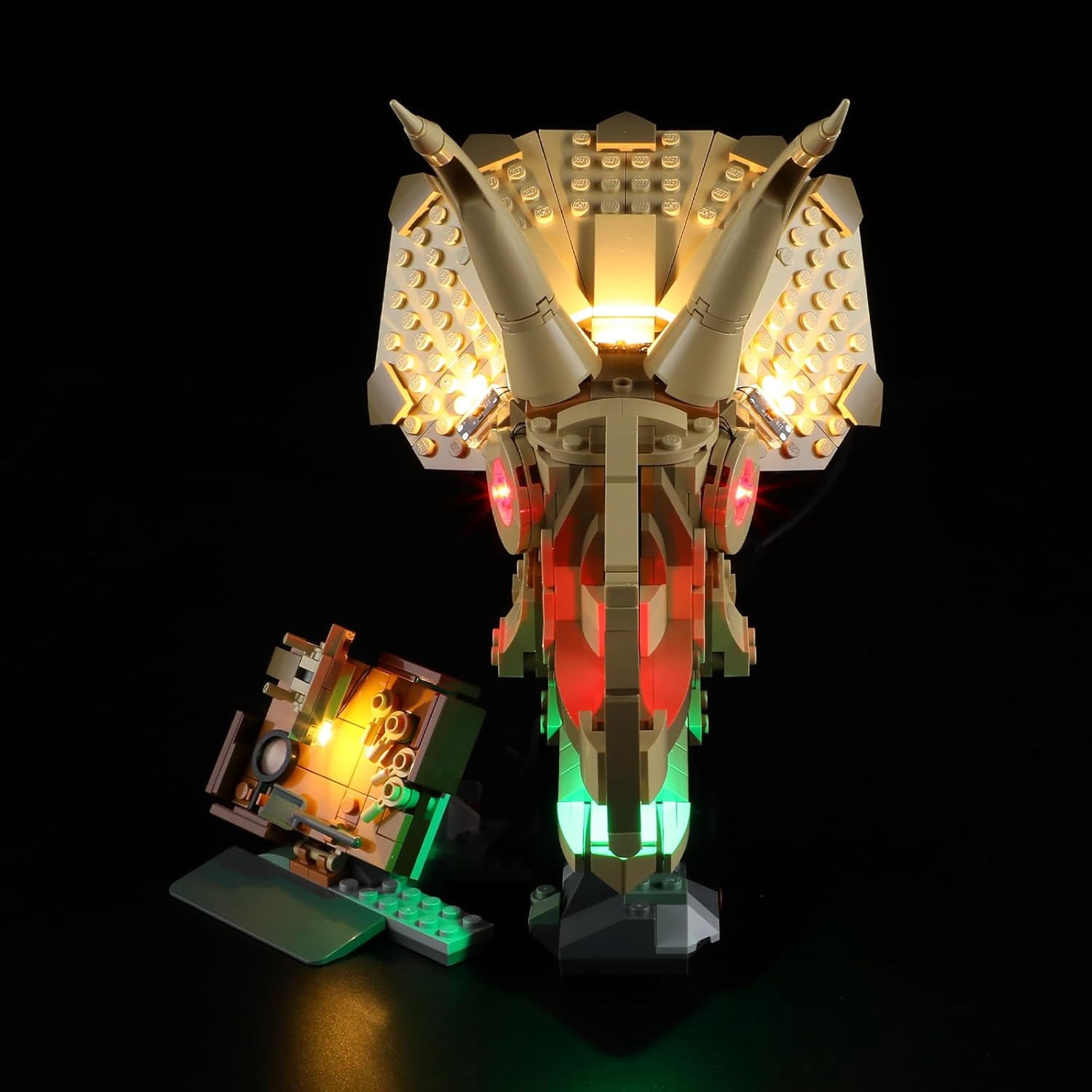 LED Light for 76969 Jurassic World Dinosaur Fossils: Triceratops Skull Building Blocks Model (Building Set NOT Included)