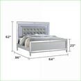 thumbnail image 2 of Bedroom Set 5-Piece Queen LED Brushed Silver Wood | Wood | Standard Beds, 2 of 13
