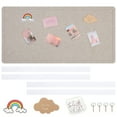 thumbnail image 1 of Felt Board For Wall Foldable Felt Bulletin Board Decorative Pin Board Memo Board Office Board Photo Board For Wall With Pushpins, 1 of 8