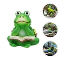 thumbnail image 1 of KALLORY 3Ud Estatua De Rana De Resina Decorativa Para Jardín Con Soporte Para Macetas Y Lectura, 1 of 8