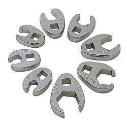 Flare Crowfoot Wrench Set - 8PC SAE FLARE CROWFOOT WRENCH SET 3/8