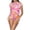 Pink, variant on ShiShine Short Sleeve Swimsuits for Women Two Piece Rash Guard UPF 50 Swim Shirts with Bottoms Bathing Suit