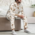 thumbnail image 6 of KLL Fall Squirrel Sleepwear Mens Flannel Pajamas,Long Cotton Pj Set, 6 of 7