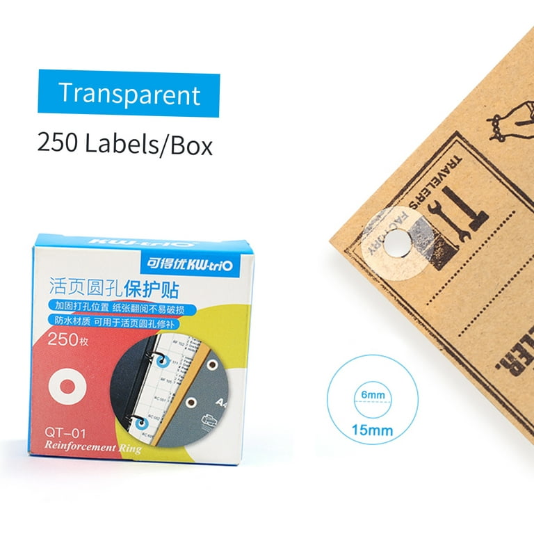320ct Paper Hole Reinforcements — Label Sticker Binder Ring Punch